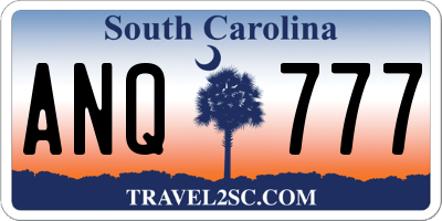 SC license plate ANQ777