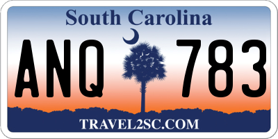 SC license plate ANQ783