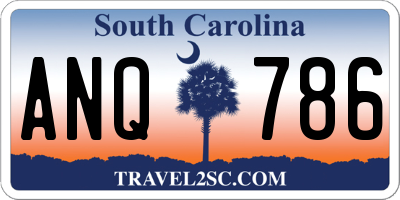 SC license plate ANQ786