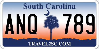 SC license plate ANQ789