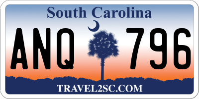 SC license plate ANQ796