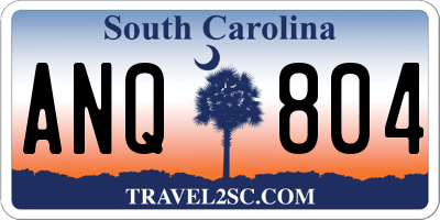 SC license plate ANQ804