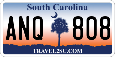SC license plate ANQ808