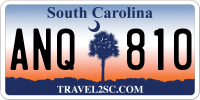 SC license plate ANQ810