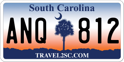 SC license plate ANQ812