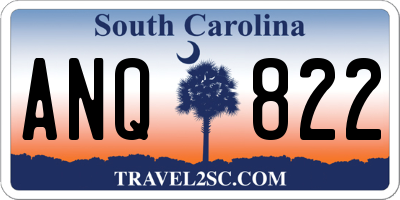 SC license plate ANQ822