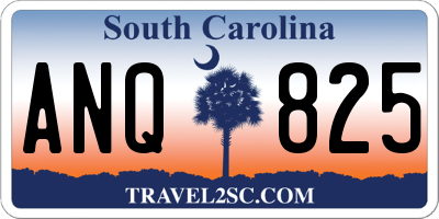 SC license plate ANQ825