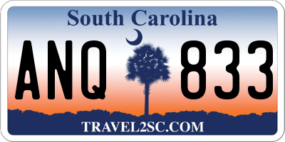 SC license plate ANQ833