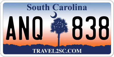 SC license plate ANQ838