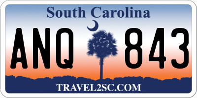 SC license plate ANQ843