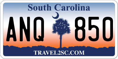 SC license plate ANQ850