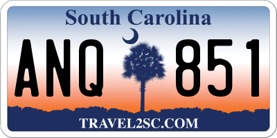 SC license plate ANQ851