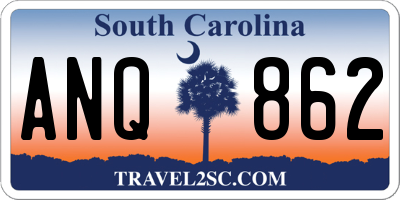 SC license plate ANQ862