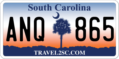 SC license plate ANQ865