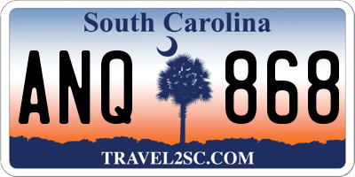 SC license plate ANQ868