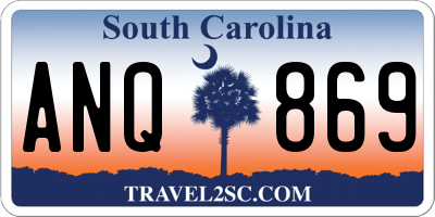 SC license plate ANQ869