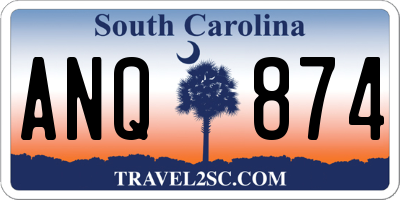 SC license plate ANQ874