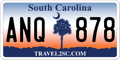SC license plate ANQ878