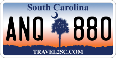 SC license plate ANQ880