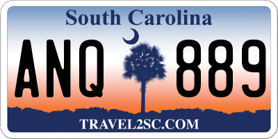 SC license plate ANQ889