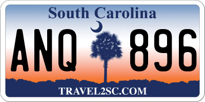 SC license plate ANQ896