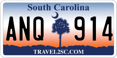 SC license plate ANQ914