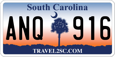 SC license plate ANQ916