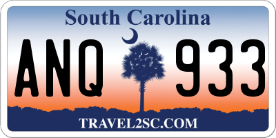SC license plate ANQ933