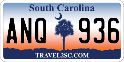 SC license plate ANQ936