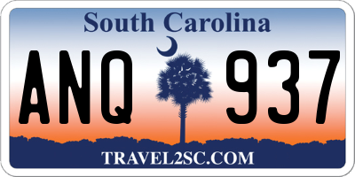 SC license plate ANQ937