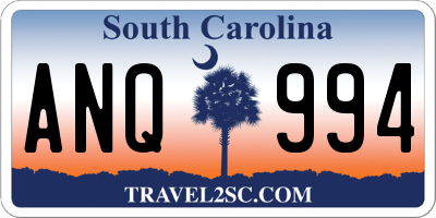 SC license plate ANQ994