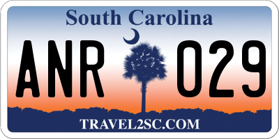 SC license plate ANR029
