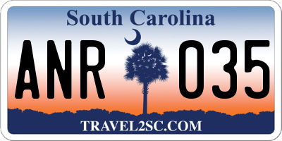 SC license plate ANR035