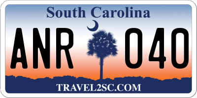 SC license plate ANR040