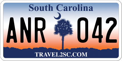 SC license plate ANR042