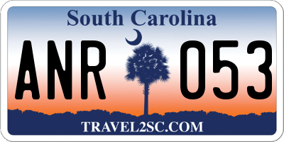 SC license plate ANR053