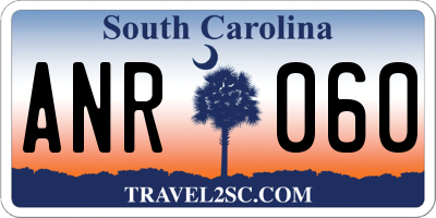 SC license plate ANR060