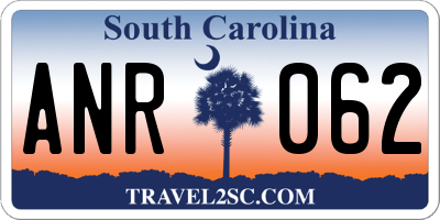 SC license plate ANR062