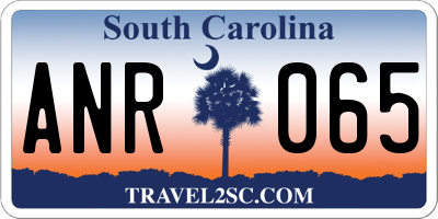 SC license plate ANR065