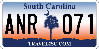 SC license plate ANR071