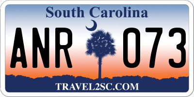 SC license plate ANR073