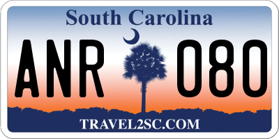 SC license plate ANR080