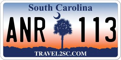 SC license plate ANR113