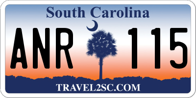 SC license plate ANR115