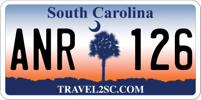 SC license plate ANR126