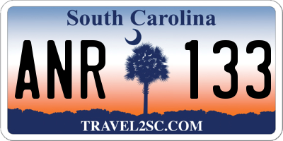 SC license plate ANR133