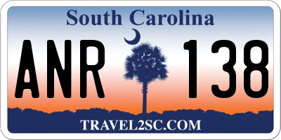 SC license plate ANR138