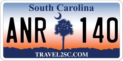 SC license plate ANR140