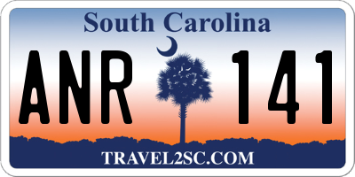 SC license plate ANR141