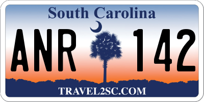 SC license plate ANR142